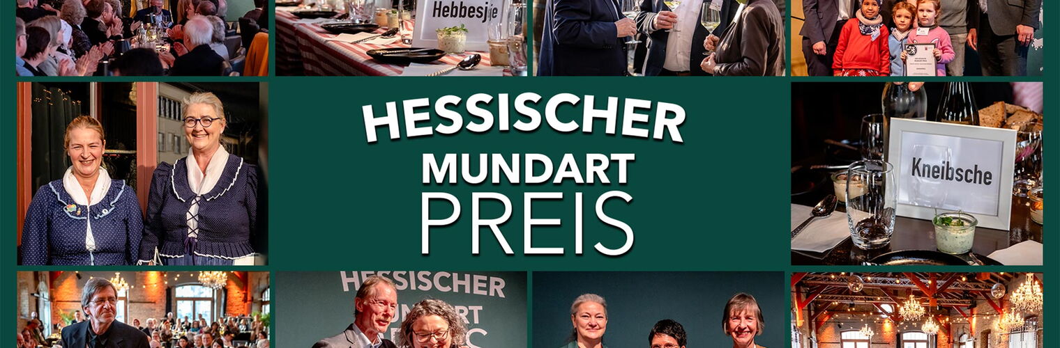 Collage von Bildern der Mundartpreisverleihung 2024